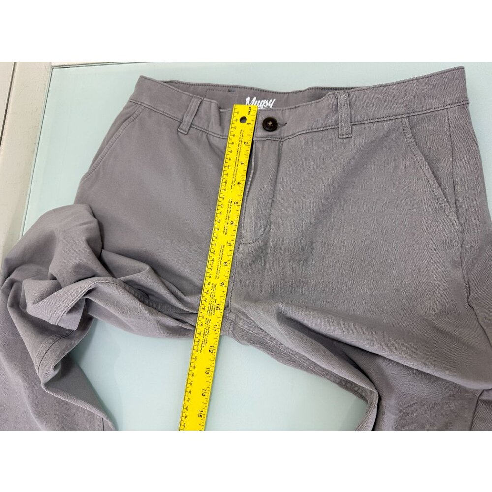 Mugsy Damens Pants Mens 34X32 Chino Stretch Comfort Gray Casual Golf - Picture 11 of 12